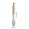 Premium Metal Kitchen Tongs For Cooking - Heat Resistant Stainless Steel Tongs With Comfortable Wooden Grips