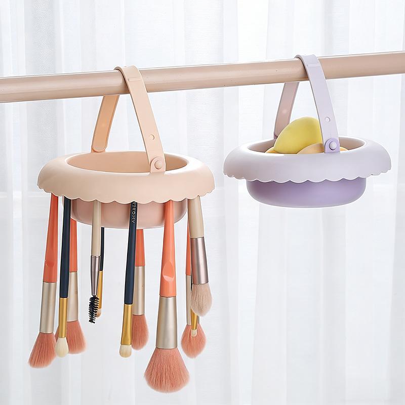 Silicone Makeup Brush Cleaning Box Multifunctional Scrubbing Mat Beauty Sponge Drying Holder for Beginner Use