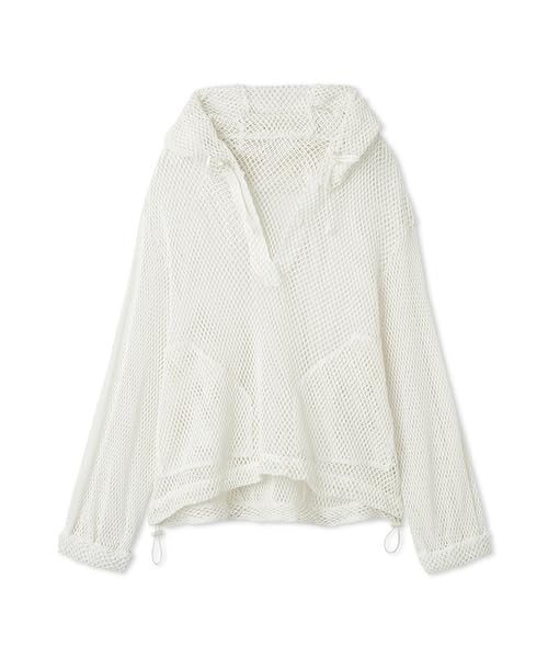 

Emi Mesh Hoodie White Women s Top, 13WFB252037, белый