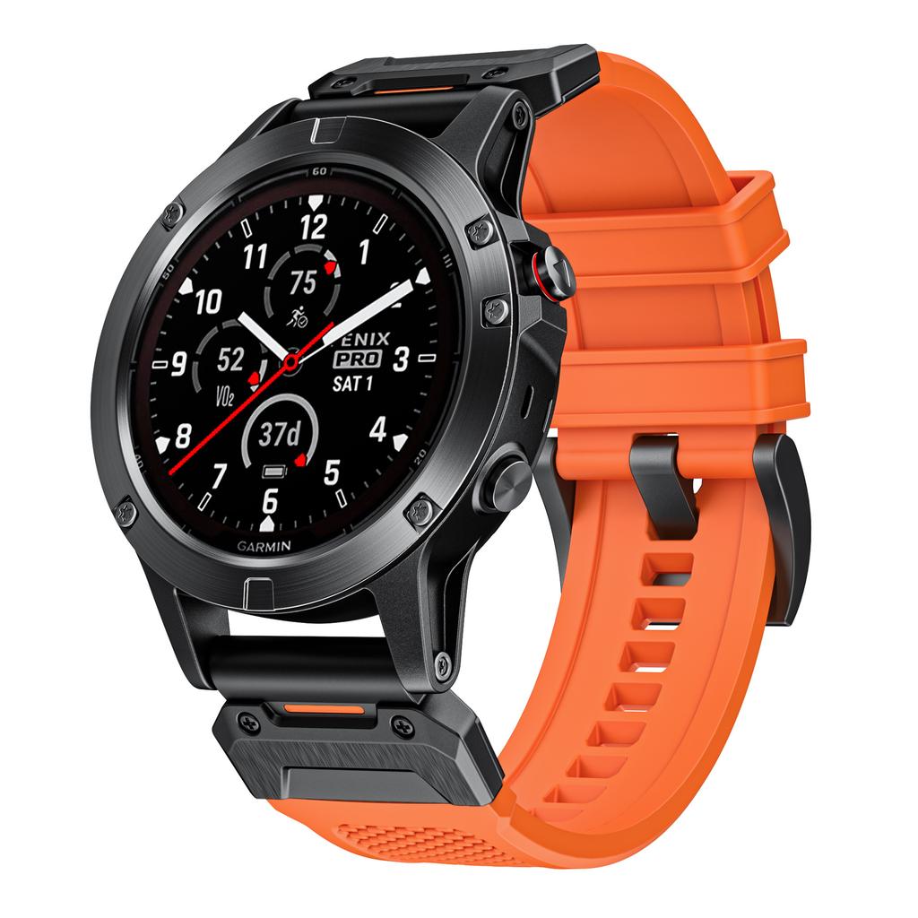 Quickfit FKM Rubber Watch Band for Garmin Fenix 7 7X 5X X3 6X Tactix Watches 26MM 22MM Size Breathable Feature