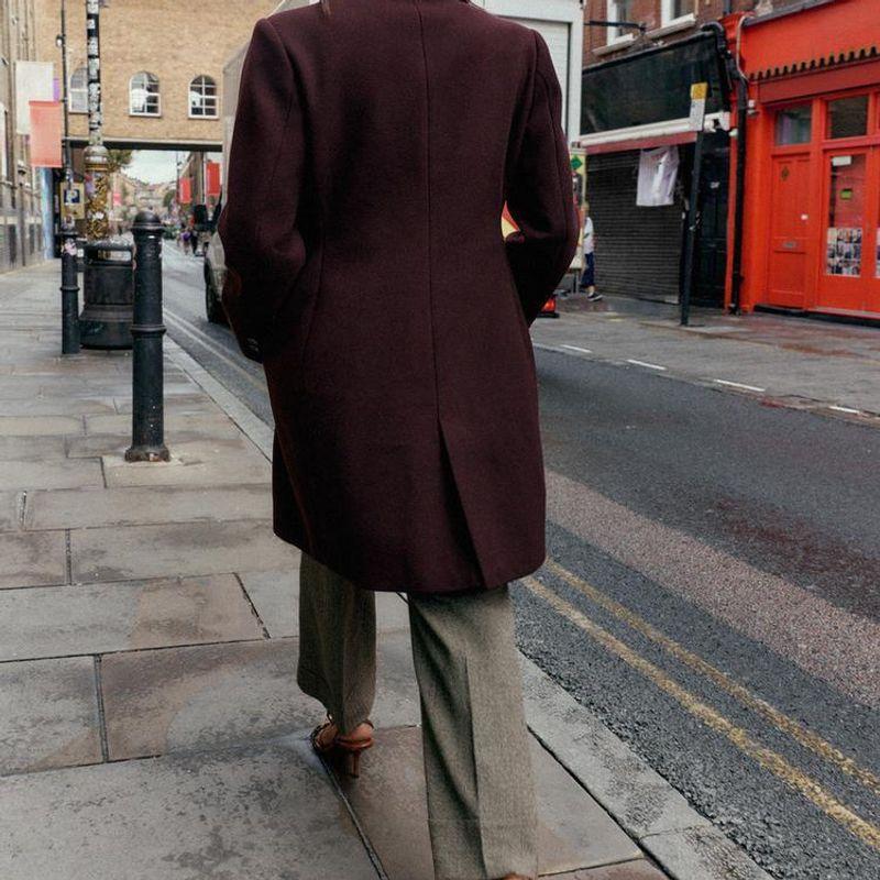 ZA New arrival Women's ZR Fashion Style Export Fashion Joker Long sleeves Soft Shoulder Padded Coat Outwear 3046282