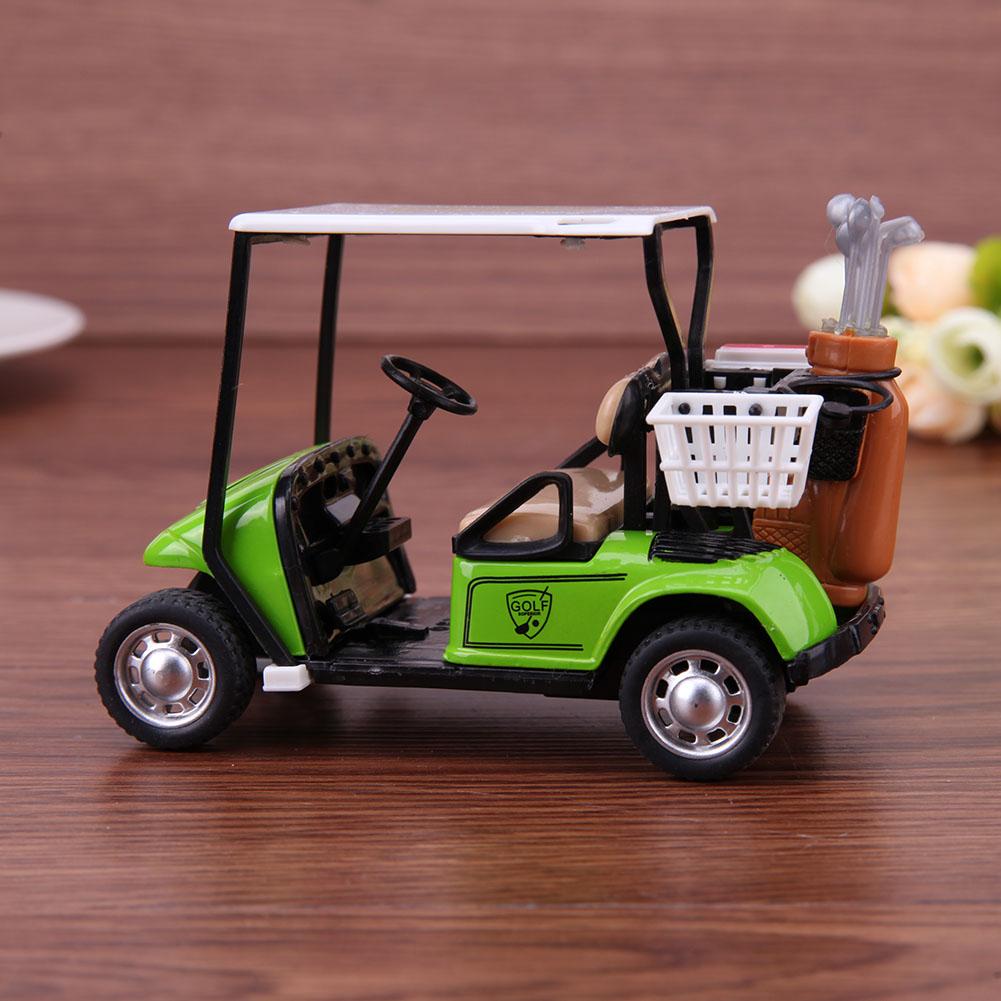 1/36 Golf Car Model Toy Easy Operation Pullback Action Simulation Vehicle Model with Light Music Safe for Children Holiday Gift