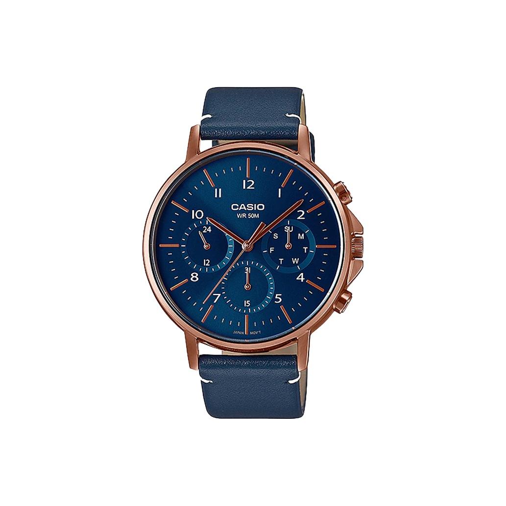 CASIO Men Standard Series Blue Watch MTP-E321RL-2AVDF Blue Dial Regular Box