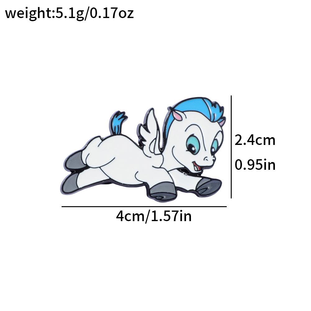 Cute European and American cartoon characters Metal badges Spotted dog Rainbow pony Alloy Oil Drip Brooch Pin
