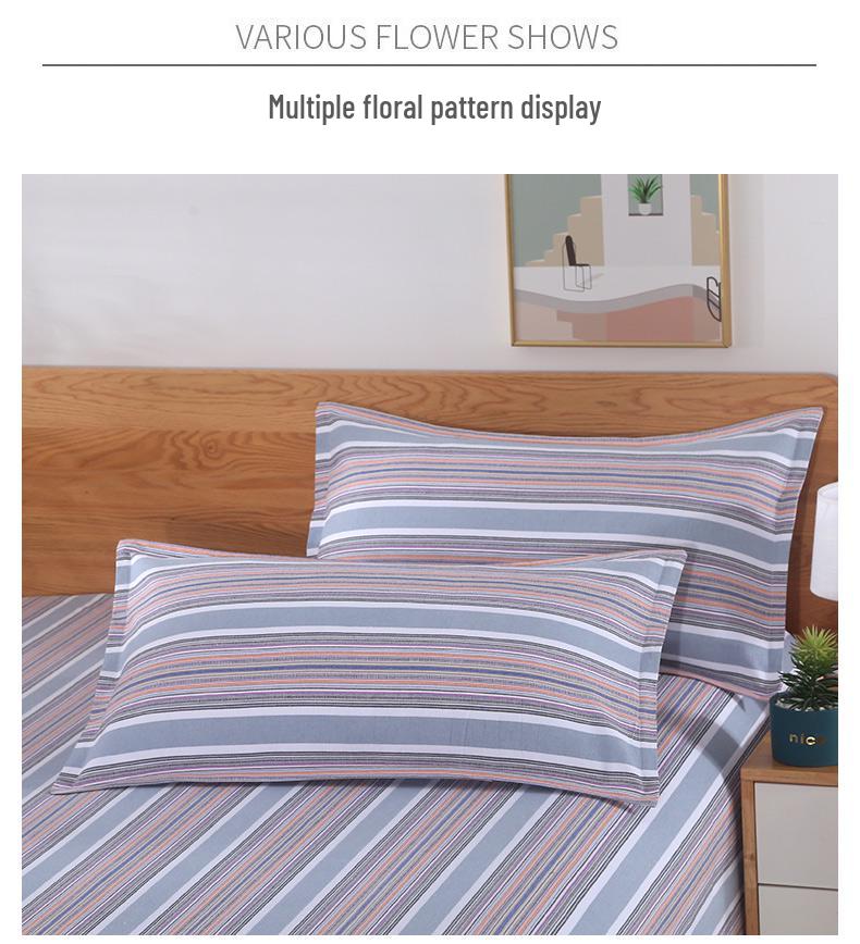 Extra Thick 100% Pure Cotton Pillowcase Set - Cool Mat, Single, Summer, Two-Piece