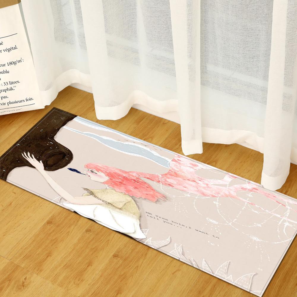 Stylish And Simple Tree Hole Entry Door Mat, Bathroom Non-Slip Foot Mat, Bathroom Mat, Bedroom Living Room Carpet Floor Mat