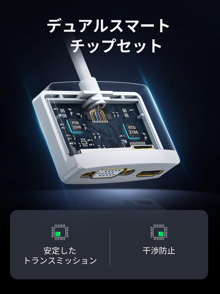 UGREEN Mini DisplayPort To HDMI VGA Compatible with and Air Adapter, 4K@30Hz, MacBook, Surface, iMac,