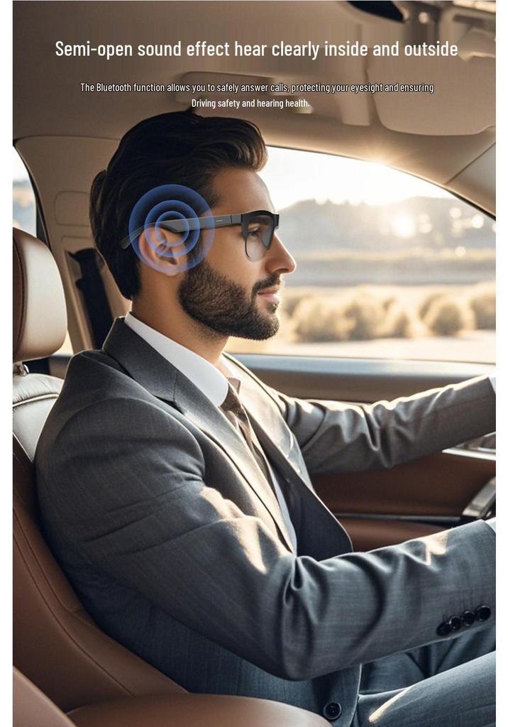 F02 Smart Bluetooth Audio Sunglasses: Ultra-light, Fashionable Sun & Eye Protection for Music, Sports, Cycling & Navigation