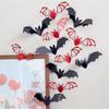12pcs Halloween Patterns Halloween Bats Wall Sticker Set For Room Decor Hollow Out Decals For Glass Spooky For Walls Decoration