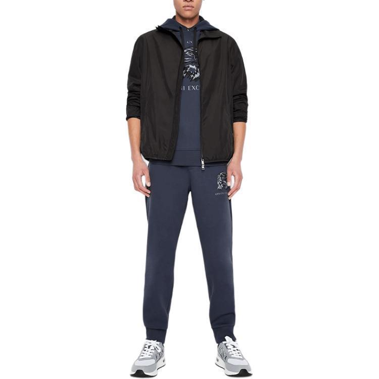 Armani Exchange AE SS22 Sweatshirt Men's Navy Blue 3LZMAQ-ZJ5UZ-1596