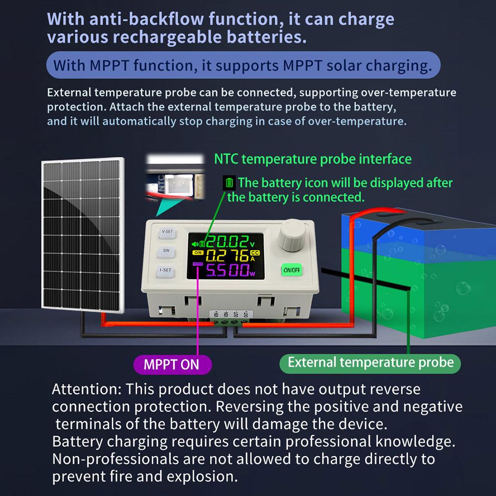 SK60X 60W 120W CNC Buck Boost DC Adjustable Voltage Regulator Power Supply Constant Voltage And Current Solar Charging Module.