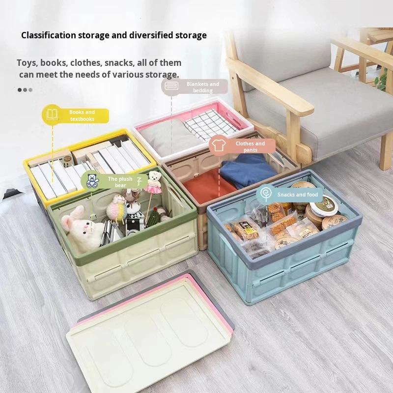 COLOR ROAD Foldable Rear Trunk Storage Box Home Car-Organizes Shoes Underwear CDs Remote Controls More Injection Molded Design