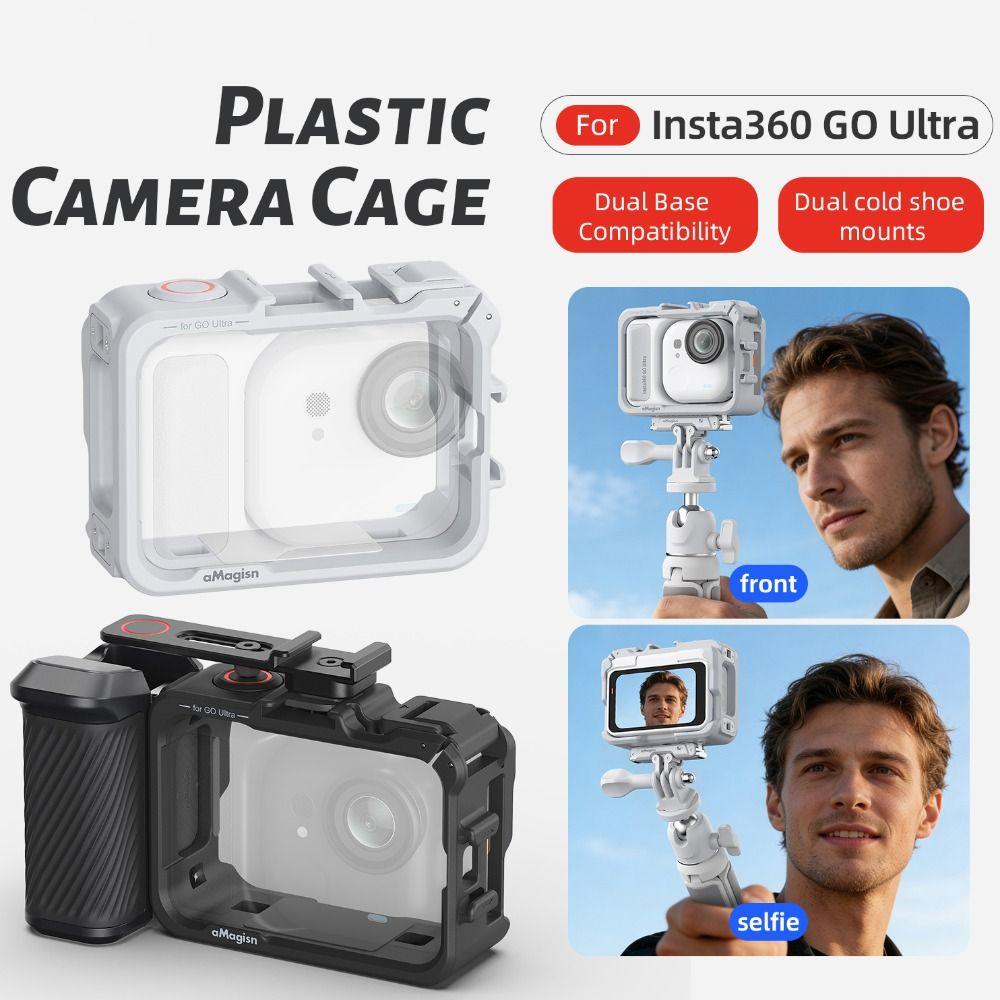 Cold Shoe Expansion Protective Frame for Insta360 Go Ultra Action Camera Accessories