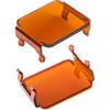 2PCS Pod Light Covers Amber 3 Inch LED Light Bar Cover Amber LED Pods 3X3 Square Work Lights Cube Covers Ditch Pods PC Lens Cover