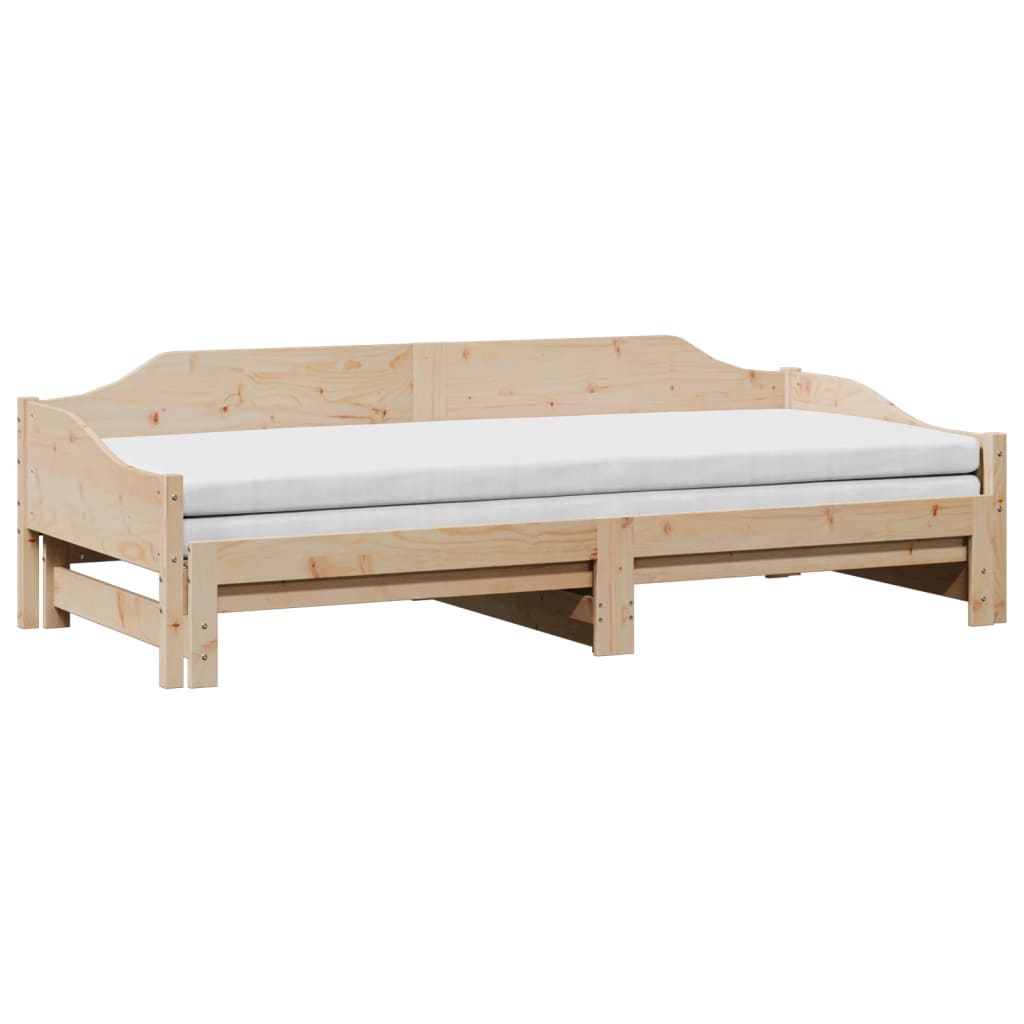 Pull Out Daybed 90x190 cm Solid Pine Wood