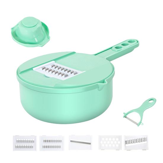 Manual Vegetable Grater Multi-Function Handheld Slicer Shredder with Stainless Steel Blades Efficient Vegetable Chopper for Carrot Potato Salad