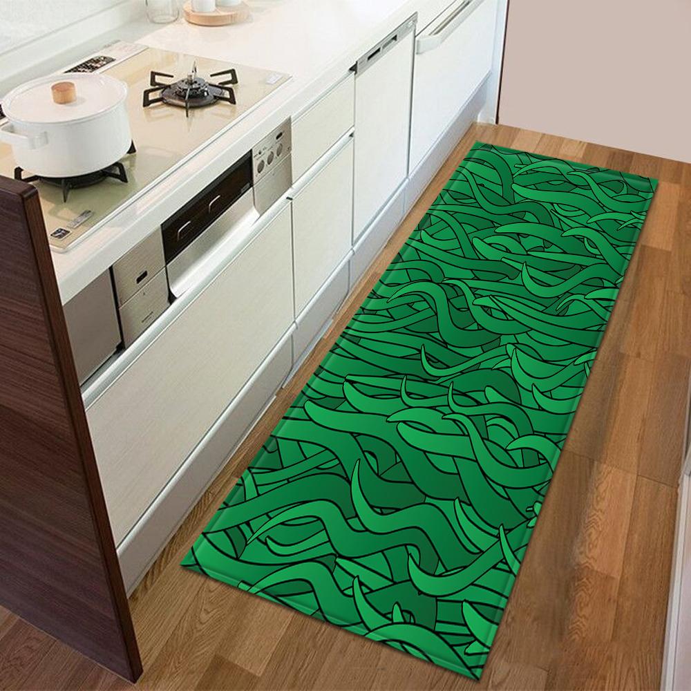 Kitchen floor mat entrance door mat bedroom long carpet corridor bathroom non-slip floor children's carpet