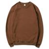Unisex Fleece Sweatshirt Casual Sports Pullover Solid Color Long Sleeve Top Men Women