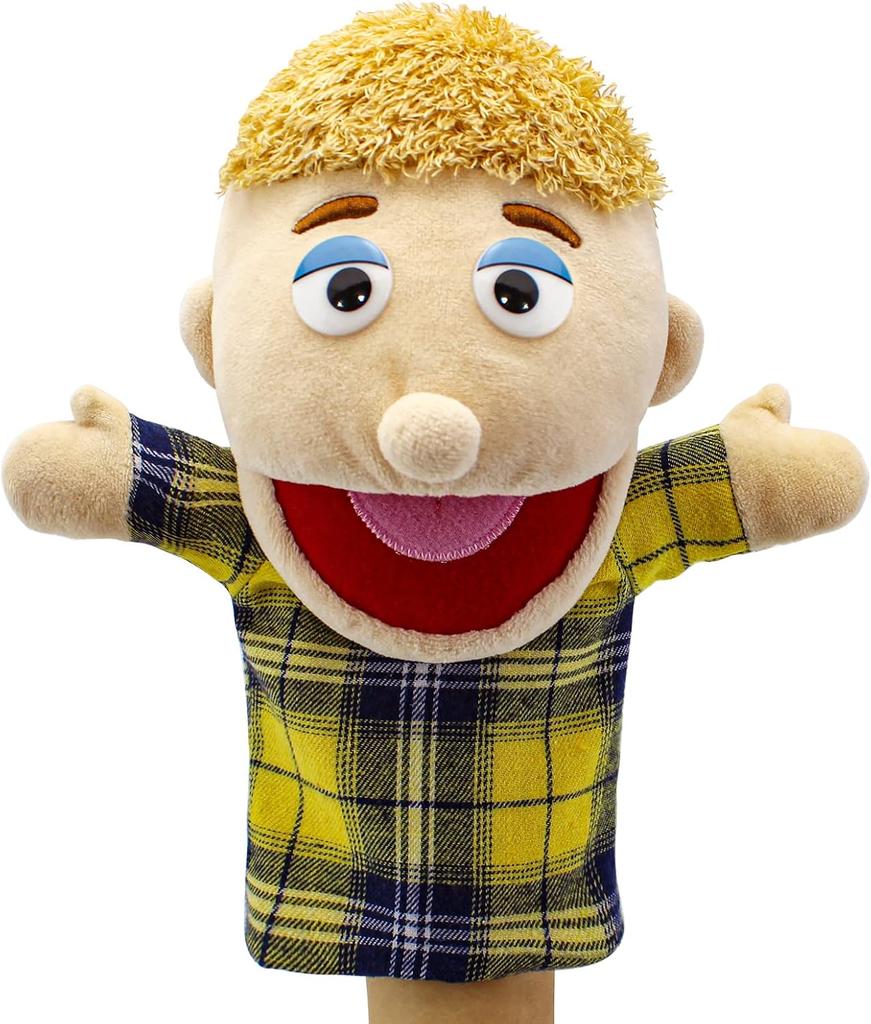 1 pezzo Marionette da Mano Peluche Famiglia 28-33cm Pelle Morbida Amica del Giocattolo Design a Bocca Apribile Multicolore Interattivo Gioco Genitore-Figlio