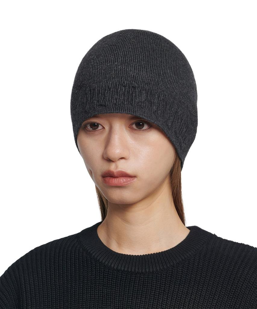 Nomaenyueol Nm Embossed Beanie - Charcoal
