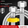 DEZHONG Stainless Steel Braided Hot & Cold Water Inlet Hose