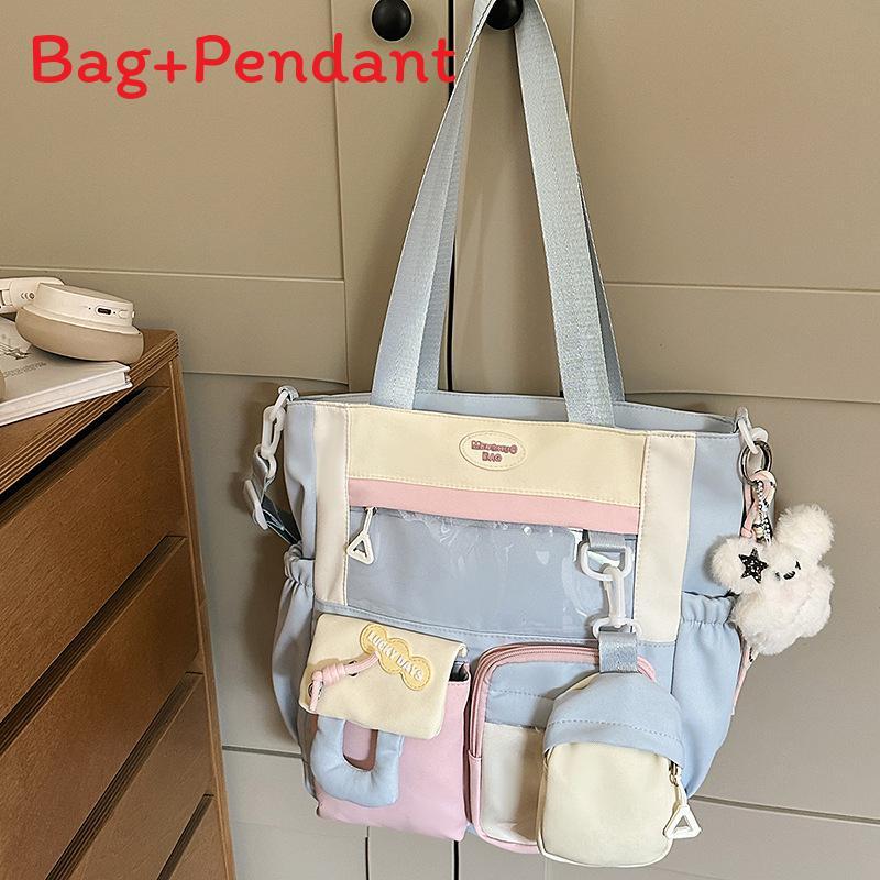 Sweet Girl Backpack With Fabric For School Use