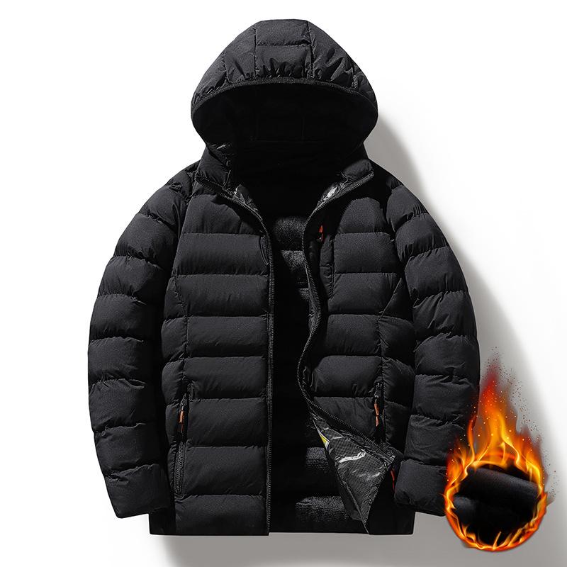 Padded-on Pánský sametový zimní kabát Slim-fit Sametová vycpaná bunda Teplá Vícebarevná péřová vycpaná bunda