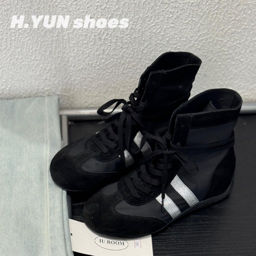 Inner Height-increasing Boxing Shoes Soft Sole Women's Summer Retro Fashion Versatile Casual High-top Racing Shoes Tide