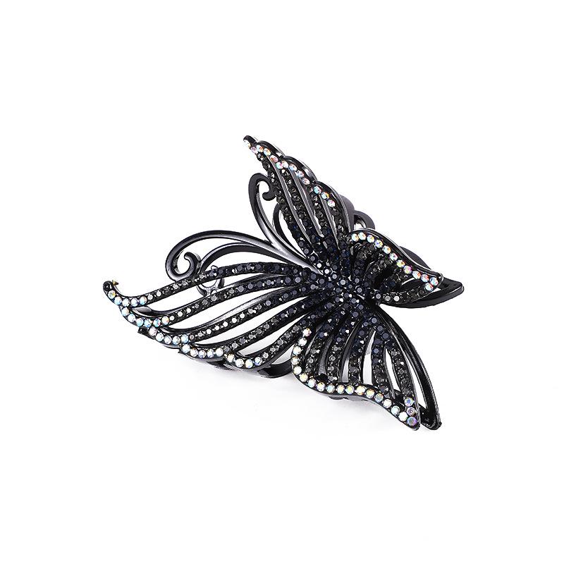 Elegant Rhinestone Diamond-Studded Shark Clip for Women