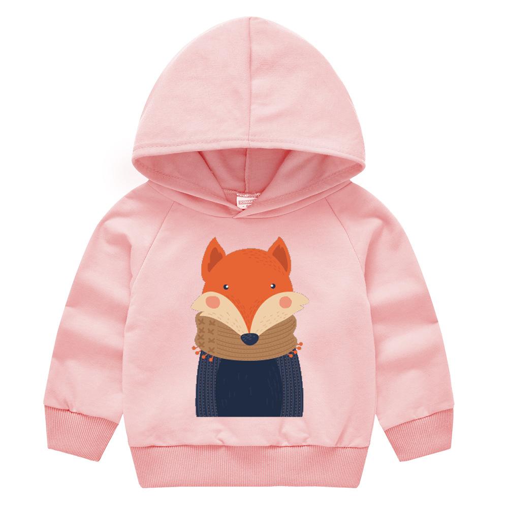 Frühling und Herbst Kindermode Kapuzenpullover Jungen und Mädchen Cartoon Druck Pullover Langarm Tops