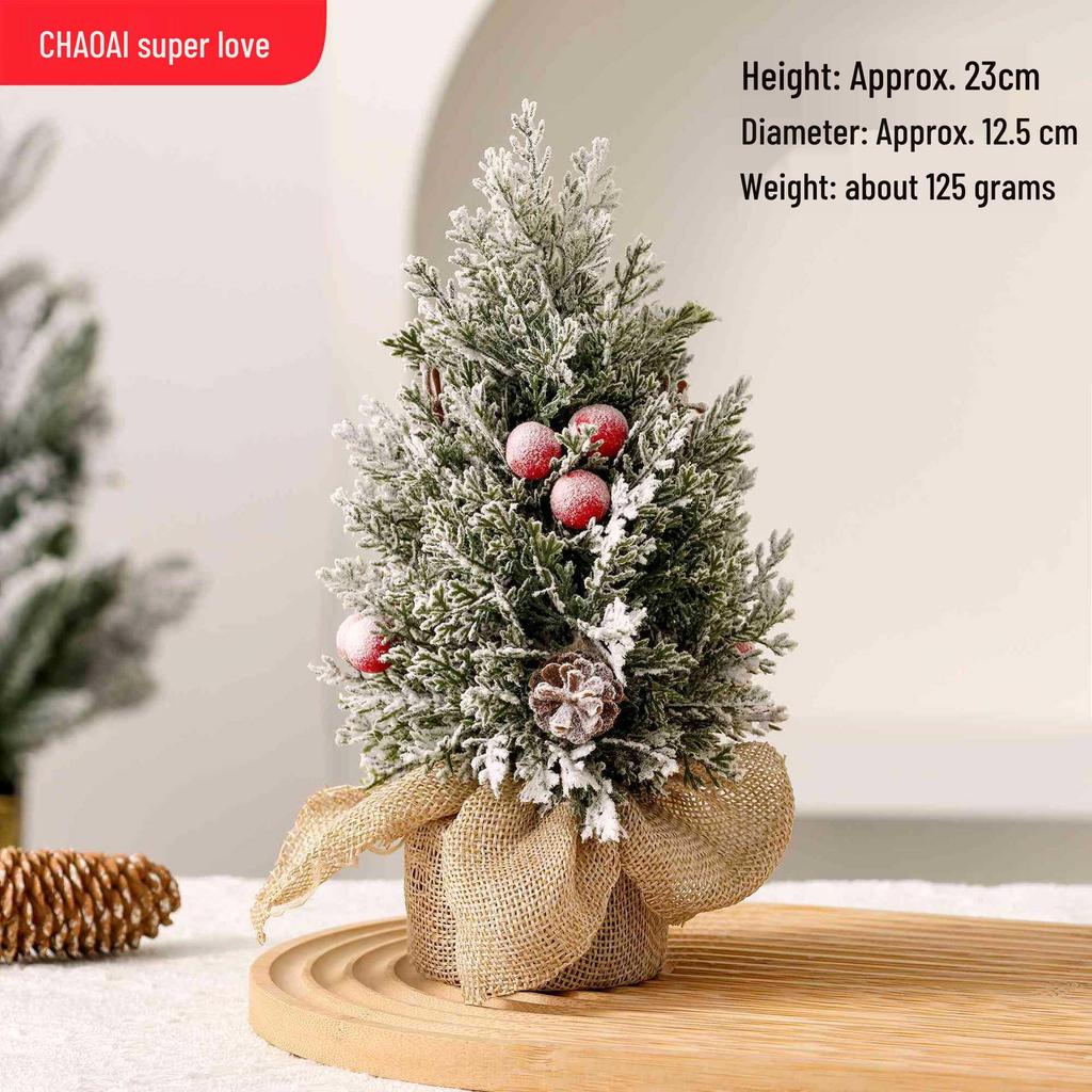 Mini Ensemble de Décoration d'Arbre de Noël de Table de 30 cm