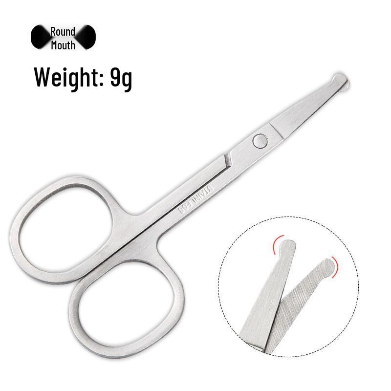 Beauty Scissors Set: Curved Eyebrow, False Eyelash, Nose Hair Trimming & Tattooing Scissors with Pointed Tips for Makeup Artists.