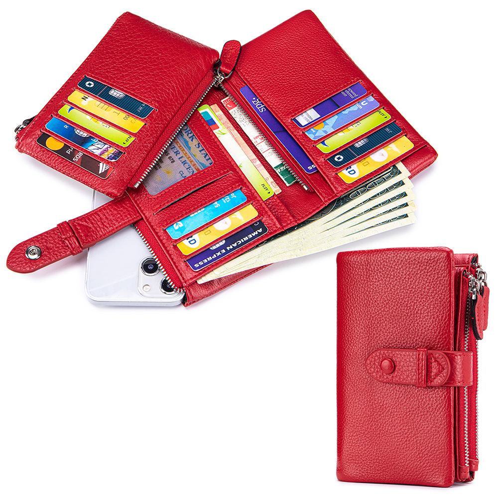 New Soft Leather High-end Women's Short Wallet Large Capacity Fashionable Folding Small Wallet Detachable Card Bag
