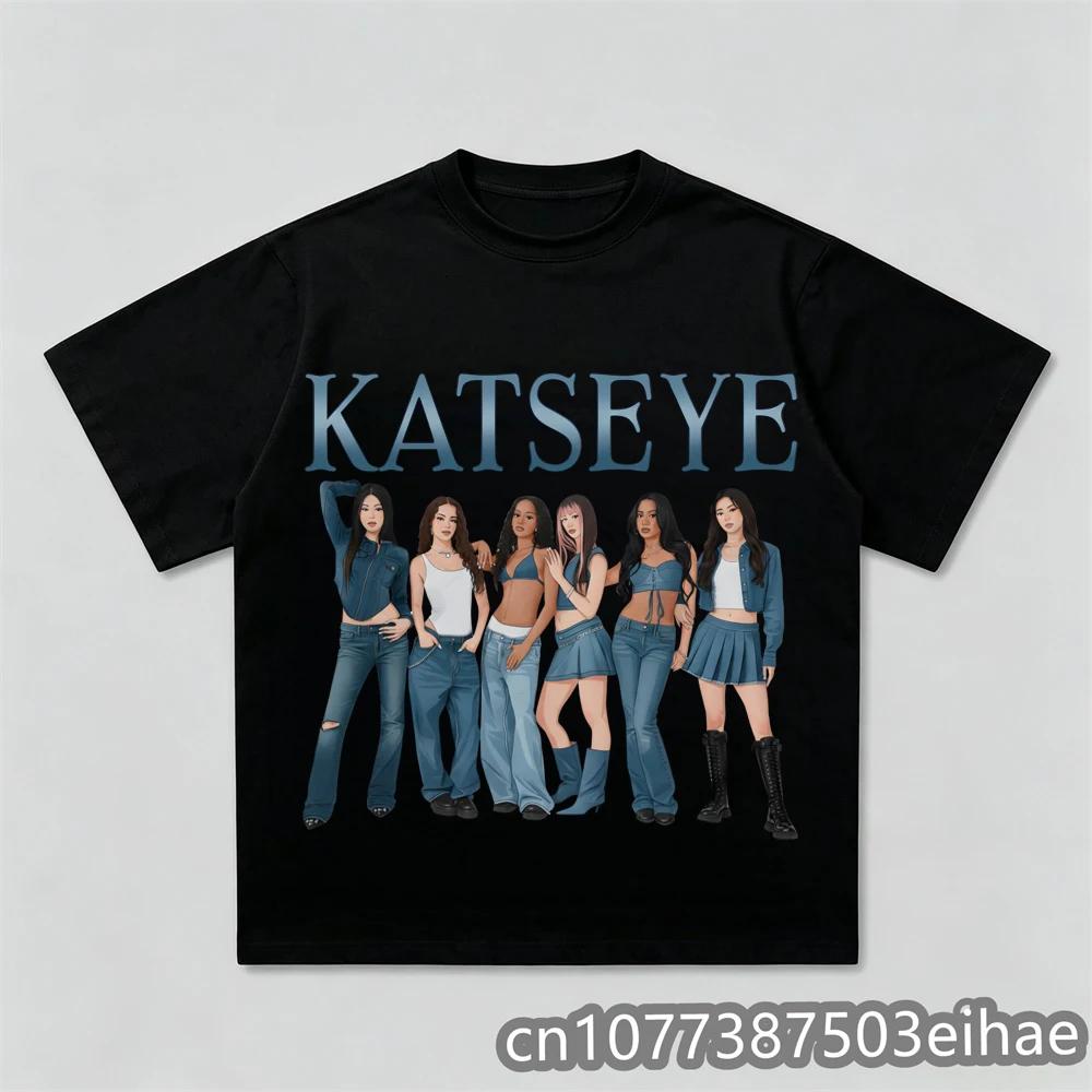 Katseye Girl Pastel Anime Aesthetic Grunge Graphic TShirt Y2k Gothic Korean Comfortable Breathable Unisexs Fashion Top