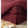 Cache sommier gaze de coton 160 x 200 cm Gaia Bordeaux