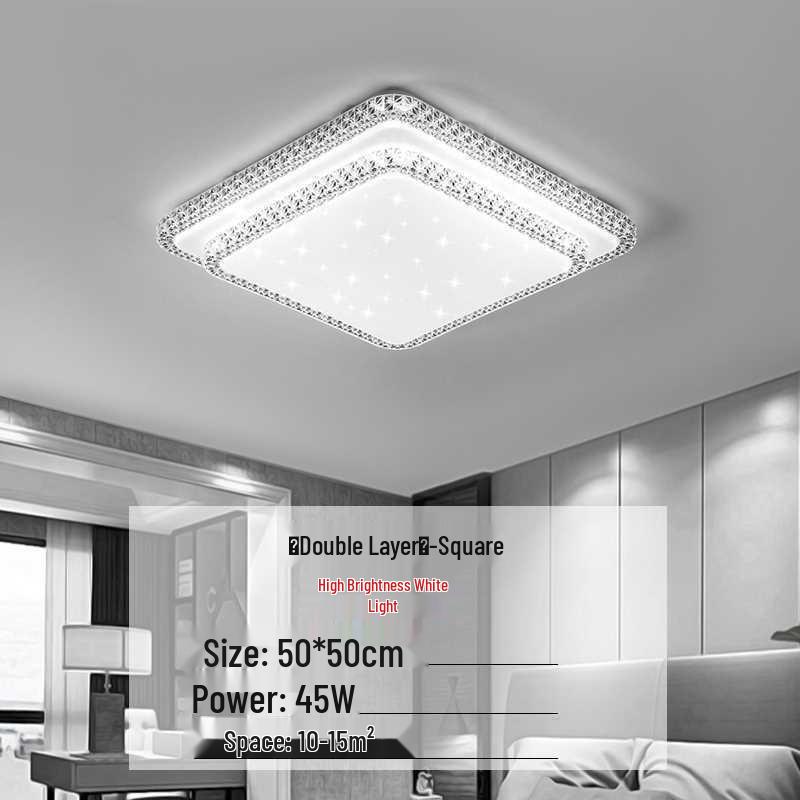Modern Faux Crystal Round Ceiling Lamp Fixture for Living Room or Bedroom