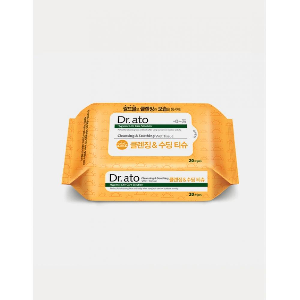 Dr. Ato Cleansing Soothing Wipes 20 Sheets