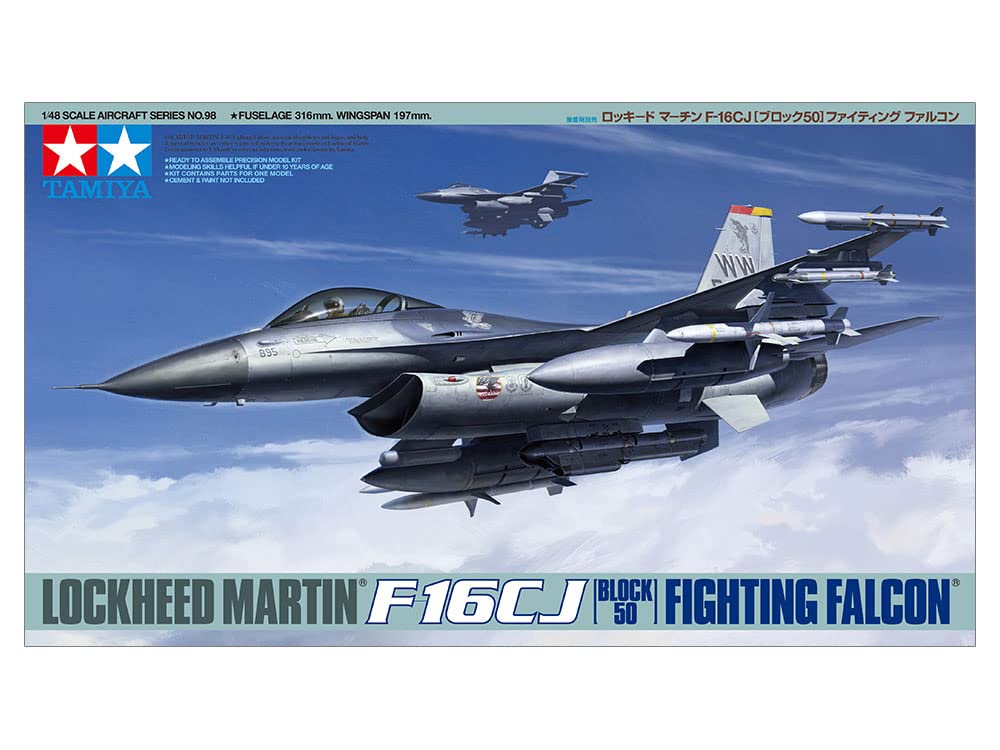 Tamiya Masterpiece Aircraft Series 98 Air Force Lockheed Martin Block 50 Fighting Falcon Plastic Model Kit 61098 1/48 No. U.S. F-16CJ