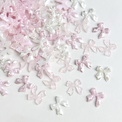 Nail Art Bowknot Accessories New 3D Versatile Fairy Style Ice Transparent Pearl Bowknot Nail Decorations