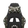 Gaming Chair Swivel Black and Camouflage PU Leather