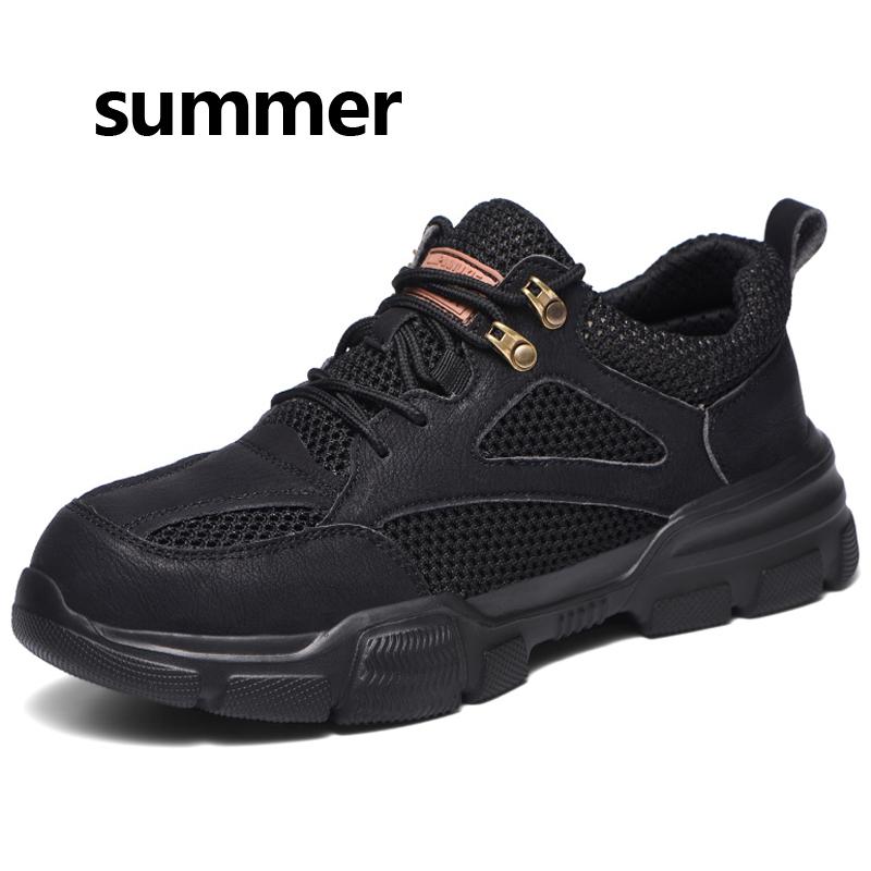 Male Safety Shoes Work Sneakers Indestructible Work Safety Boots Winter Shoes Men Steel Toe Shoes Sport Safty Shoes Dropshipping