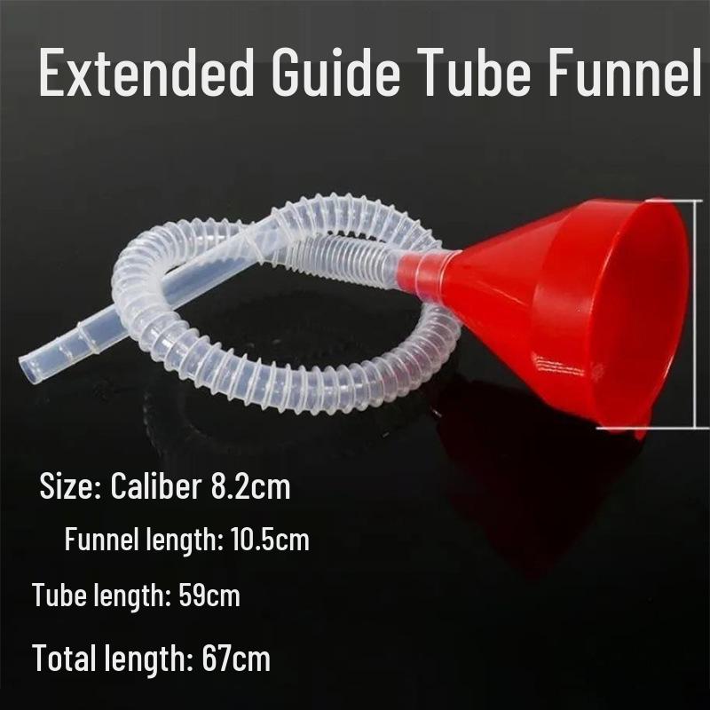 Portable Hands-Free Telescopic Oil Funnel with Soft Hose for Cars and Motorcycles.