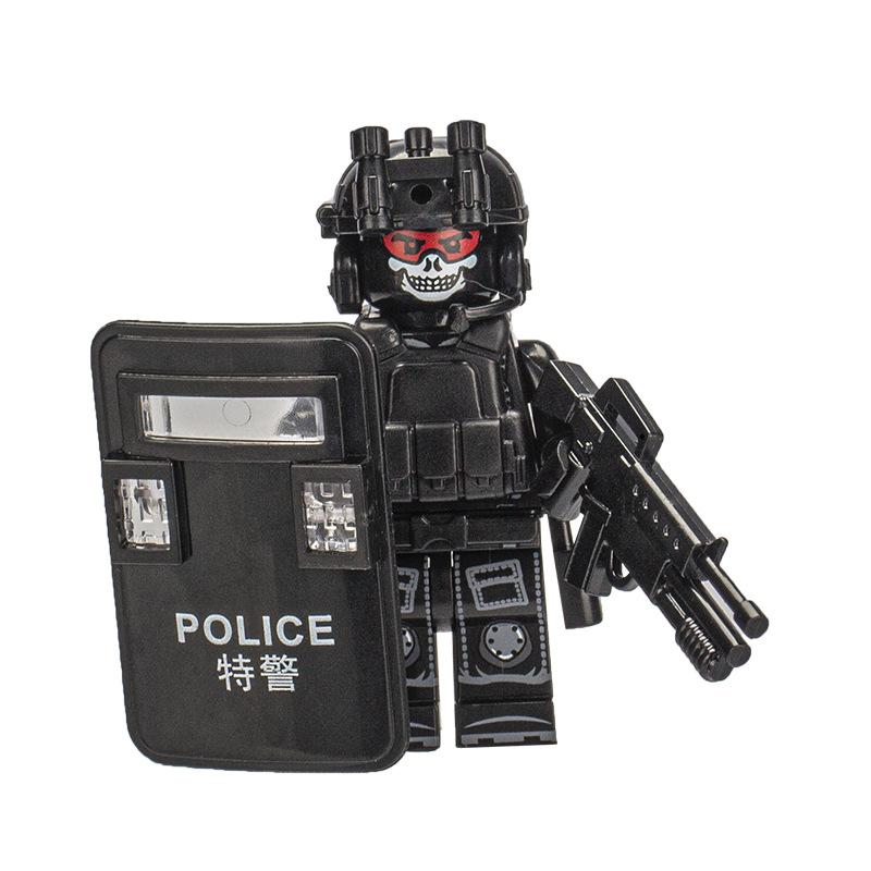 Ninja Warrior Superhero Doll With Weapon Single Building Block Assembly Toy