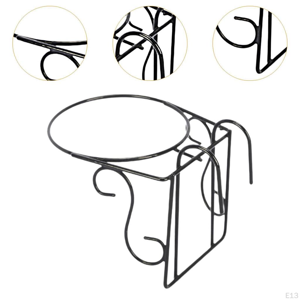 Railing Flower Pot Hanging Basket Planter Iron Art,Multipurpose,Potted Display Rack