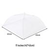 White Foldable Mesh Food & Table Cover - Mosquito & Dust Proof, Transparent Picnic & Vegetable Protector