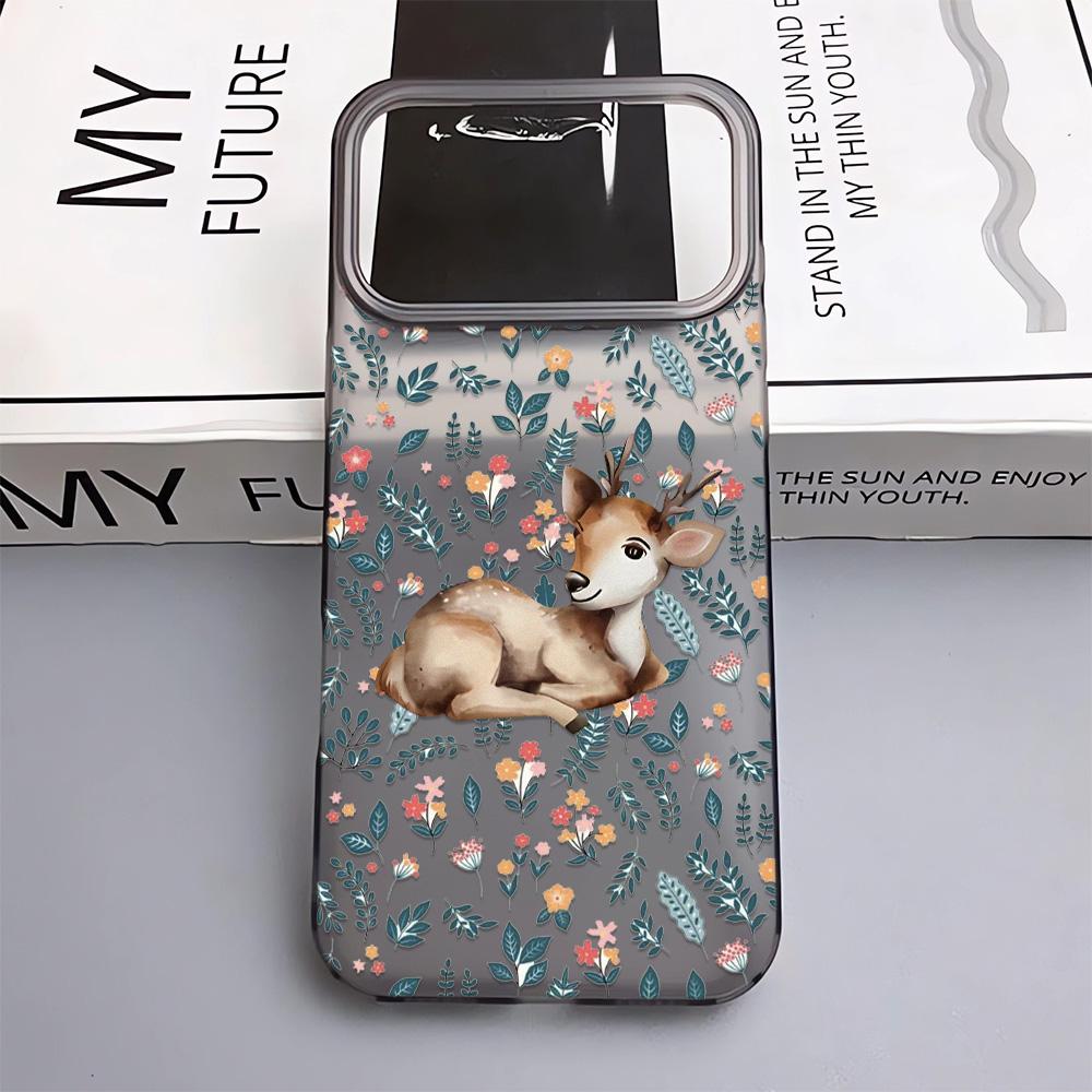 

Wearing A Little Deer On Its Head Phone Case For IPhone 17 17Air 11 13 12 14 15 16 Pro Max Plus Soft Clear Fashion Cover iphone 12 Pro