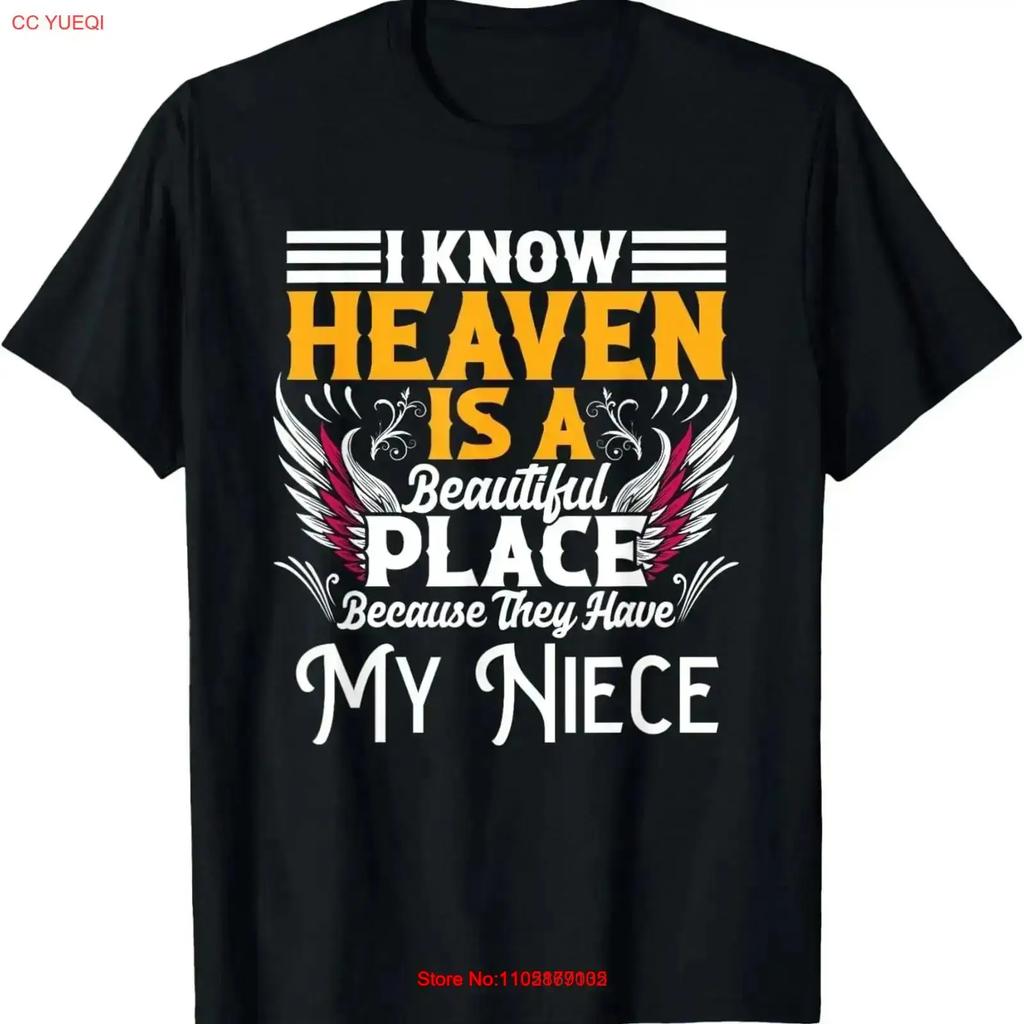 Memorial For Loss Of Niece Heaven Beautiful Place Memory T Shirt Vintage Streetwear Stretched Fashion Homme Vintage