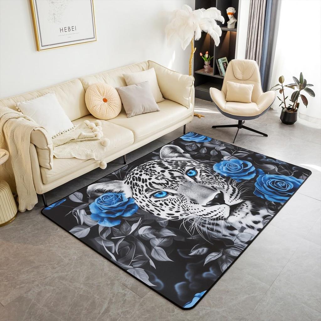 Erosebridal Fish Hunting Area Rug 3x5,Vintage American Flag Non Slip Indoor Floor Mat,Fishing Rod Bass Fishing Carpet for Dining Room Under