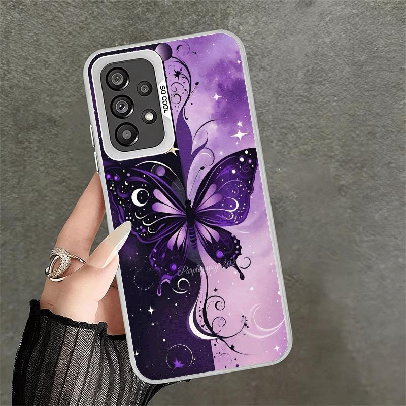 

Beautiful Purple Butterfly Soft Phone Case for Samsung A17 A16 A15 A14 A13 A57 A56 A55 A54 A53 A37 A36 A35 A34 A33 A26 A25 A24 A Samsung A15