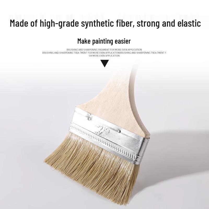 Soft Bristle Wool Brush - Non-Shedding Brush for Paint, Coating, Barbecue & Baking